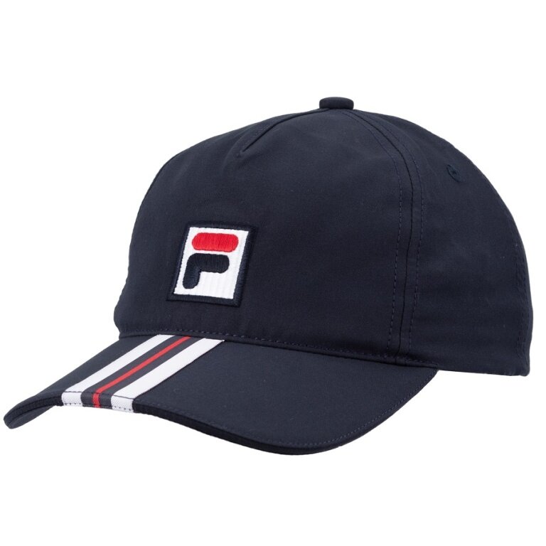 Fila Czapka Basecap Bobby Stripes (100% Poliester) ciemnoniebieska - 1 sztuka