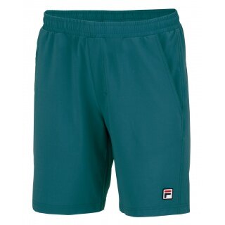 Fila Spodenki tenisowe Short Santana (4-kierunkowy stretch, oddychający) krótkie niebiesko-zielone męskie