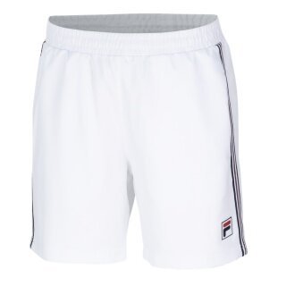 Fila Spodenki tenisowe Short Riley (100% poliester, oddychający) krótkie białe męskie