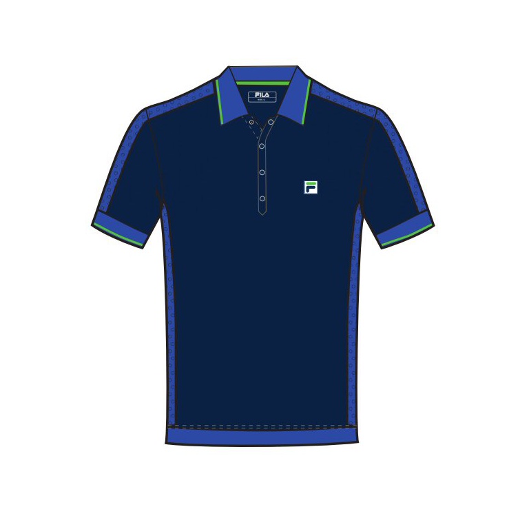 Fila Polo tenisowe 50ties granatowe męskie