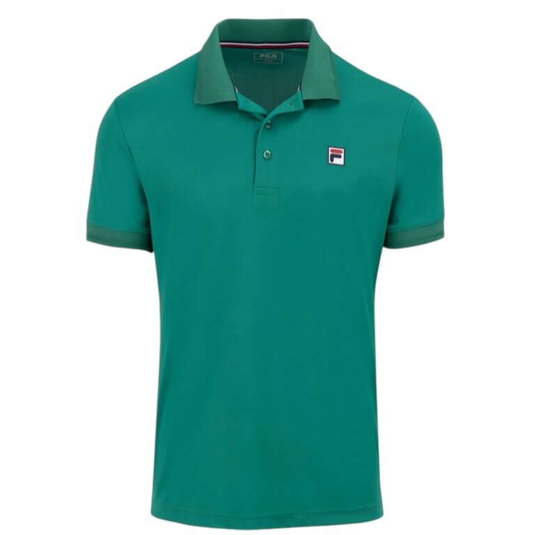 Fila Tennis Polo Hermano (100% rec. poliester, klasyczny wygląd) zielony męski