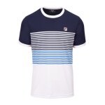 Koszulka tenisowa Fila BB 1983 (recyklingowany poliester) biała/granatowa/niebieska męska