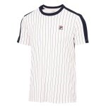 Fila Koszulka tenisowa Stripes Jascha 2 (100% poliester) biała męska