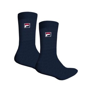 Skarpety tenisowe Fila F-Box Premium Crew (mieszanka materiałów) granatowe - 2 pary