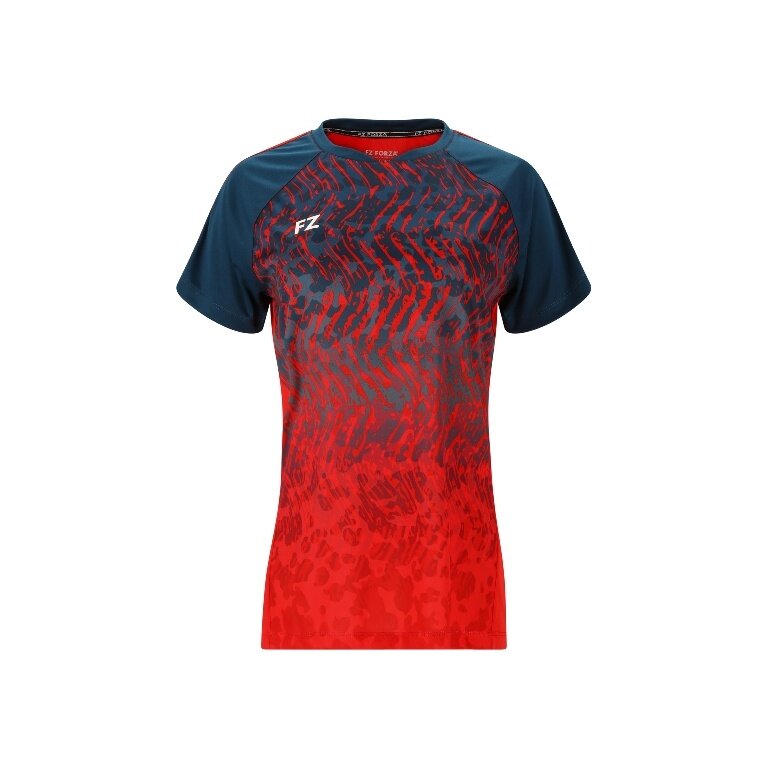 Koszulka sportowa Forza Alva S/S Tee (100% poliester) czerwona/niebieska damska