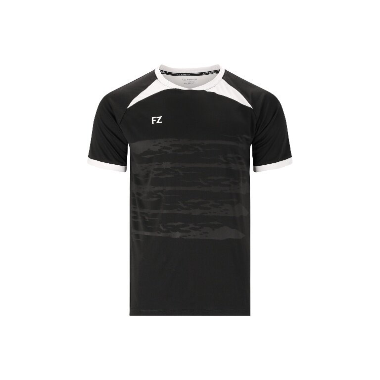 Koszulka Sportowa Forza Agentin Tee (100% recyklingowany poliester) czarna/biała Męska