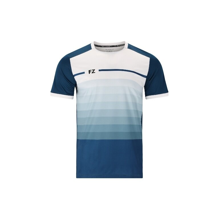 Forza Sport-Tshirt Alberti S/S Tee (100% poliester) biały/niebieski mężczyźni