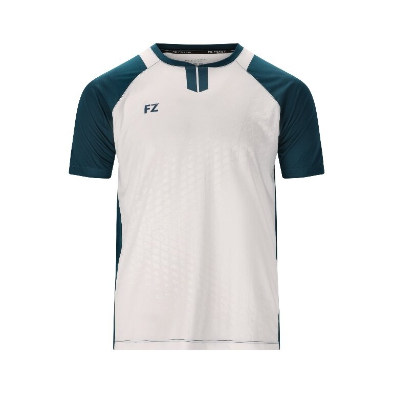 Forza Sport-Tshirt FZ CL2501 S/S Tee (100% poliester) biały/niebieski mężczyźni
