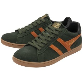 Sneaker Gola Equipe II z zamszu i skóry 2025 khaki/zielony/pomarańczowy/czarny męski