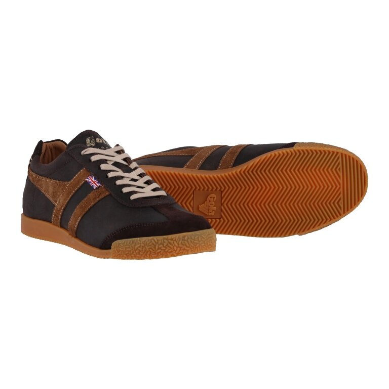 Gola Sneaker Harrier Suede-Leder Knightsbridge - Wyprodukowano w Anglii - brązowy/tan męski