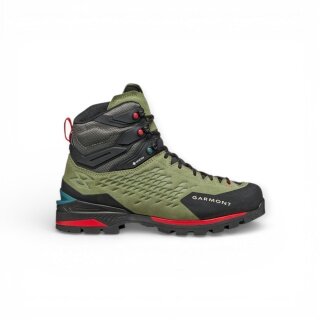 Buty trekkingowe Garmont Ascent Evo GTX (skóra zamszowa, wspinaczka górska, wodoodporne) oliwkowo-zielone/ciemnoszare/czerwone męskie