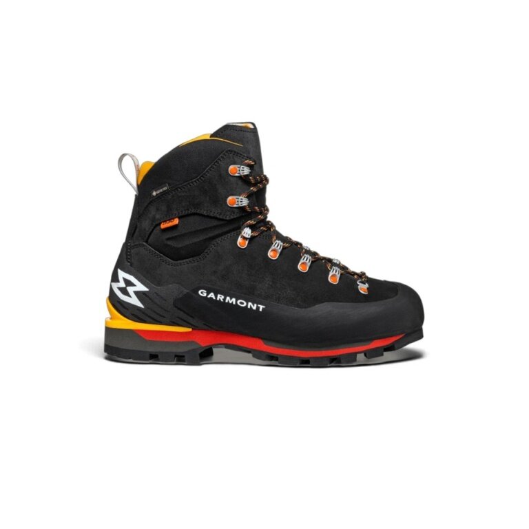Buty trekkingowe Garmont Pinnacle EVO GTX (skóra zamszowa, wspinaczka górska, wodoodporne) czarne/pomarańczowe/czerwone męskie
