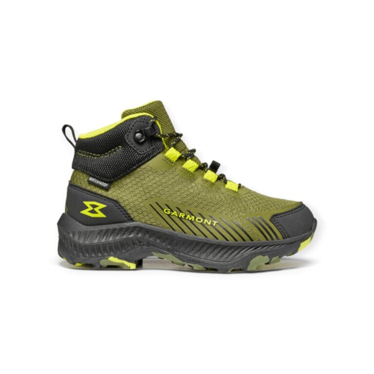 Buty trekkingowe Garmont Pulse MID WP (system szybkiego sznurowania, wodoodporne) oliwkowo-czarne dla chłopców