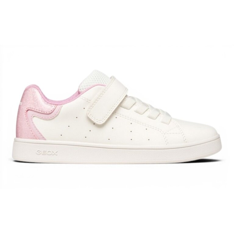 Sneaker Geox Eclyper biało-różowy dziewczęcy