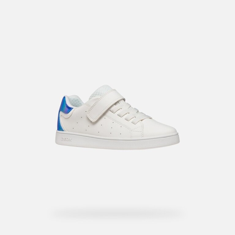 Sneaker Geox Eclyper biało-niebieski dziewczęcy