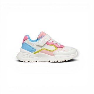 Geox sneakers Loftus biało/różowo/niebieskie dla dziewczynek