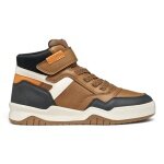 Geox sneakers Perth brązowe dla chłopców przedszkolnych