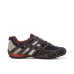Geox Sneaker Męski Snake (Skóra zamszowa/tekstylia) ciemnoszary Herren
