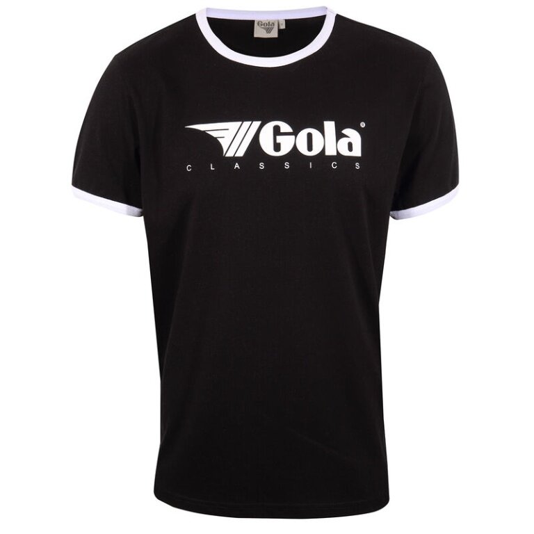 Gola T-shirt Freizeit Logo Classics Print Ringer (Bawełna) czarny Mężczyźni