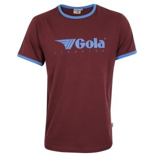 Gola T-shirt Freizeit Logo Classics Print Ringer (Bawełna) burgundowy męski