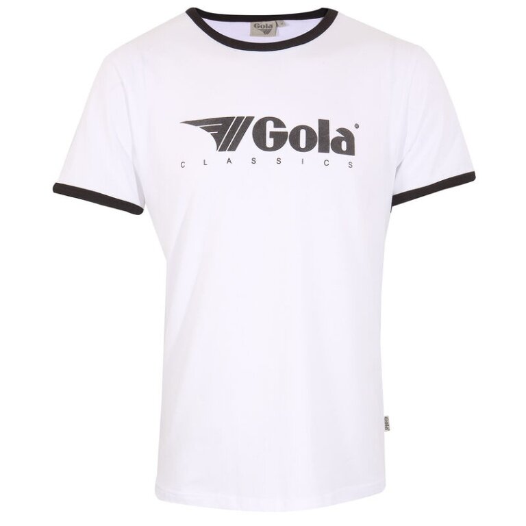Gola T-shirt Freizeit Logo Classics Print Ringer (Bawełna) biały męski