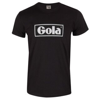 Gola T-shirt rekreacyjny z nadrukiem na przodzie (100% bawełna) czarny męski