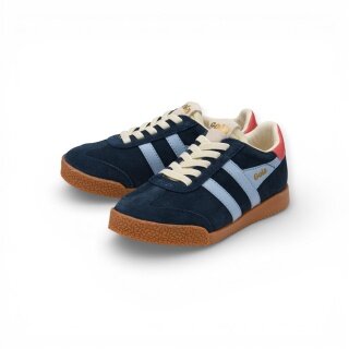 Sneaker Gola Elan 2026 (zamsz, sznurowany) granatowy/niebieski/koralowy dziecięcy