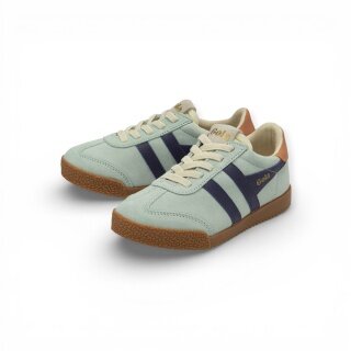 Sneaker Gola Elan 2026 (zamsz, sznurowany) jasny zielony/plum/terakota dziecięce