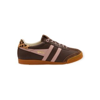 Sneaker Gola Elan Islington - Wyprodukowano w Anglii - ciemny brązowy/różowy dla kobiet
