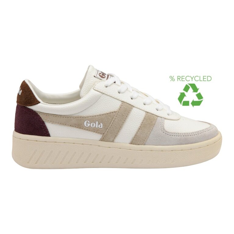 Sneakersy Gola Grandslam Trident 2026 białe/beżowe/ciemno-brązowe damskie