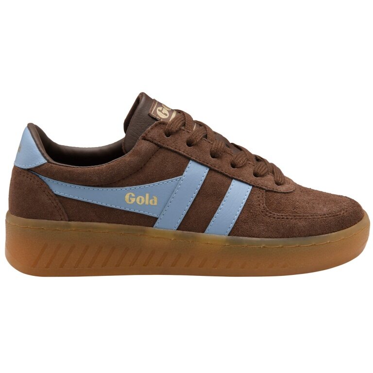 Sneakersy Gola Grandslam z zamszu 2026 ciemny brąz/jasnoniebieski damskie
