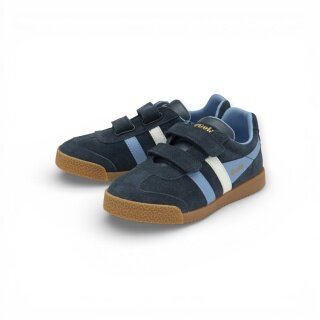 Sneaker Gola Harrier 2026 (zamsz, rzep) granatowy/vista/biały dziecięcy