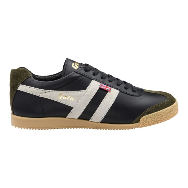 Sneaker Gola Harrier Bromley - Wyprodukowano w Anglii - czarny/khaki/offwhite męski