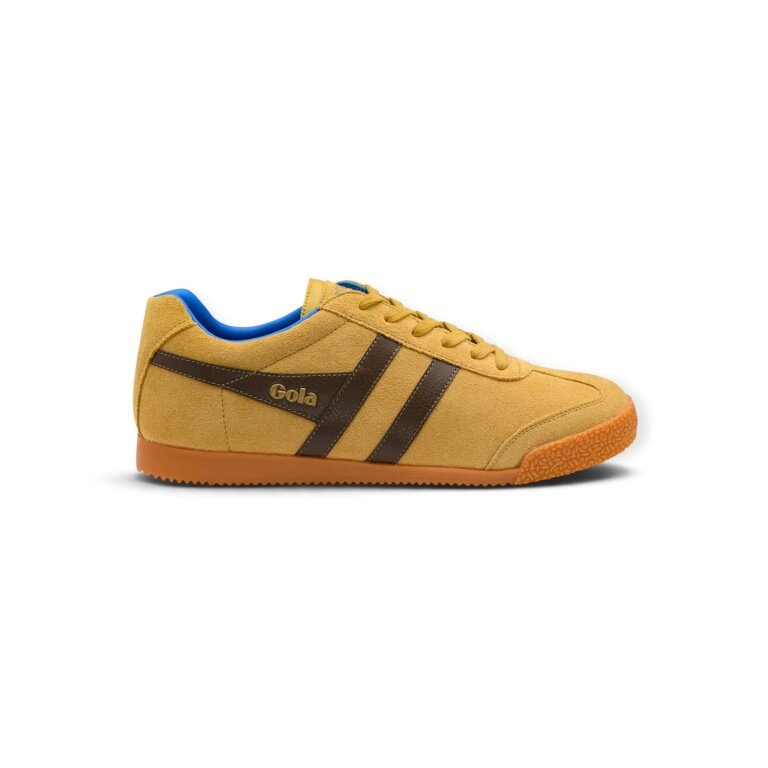 Sneaker Gola Harrier z zamszu i skóry 2026 musztardowy/brązowy/niebieski męski