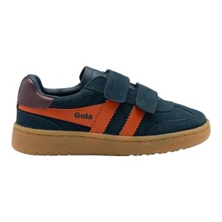Sneaker Gola Viper 2026 (zamsz, rzep) granatowy/pomarańczowy dziecięcy