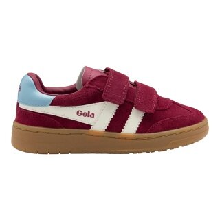 Sneaker Gola Viper 2026 (zamsz, rzep) burgundowy/niebieski dziecięcy