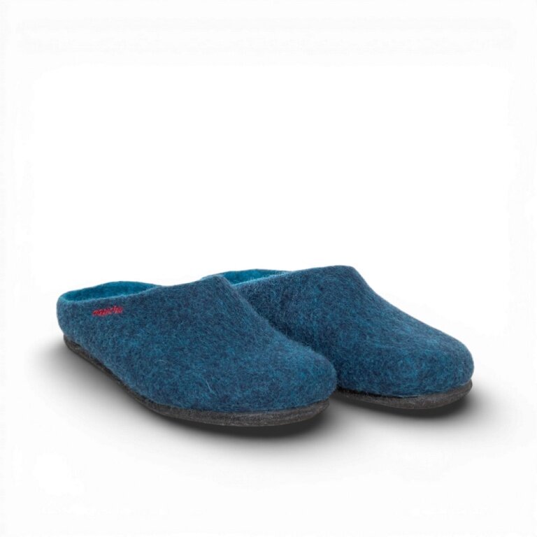 Gottstein Kapcie Magicfelt 709 (100% wełna) ciemnoniebieskie (rozmiar 36-42)