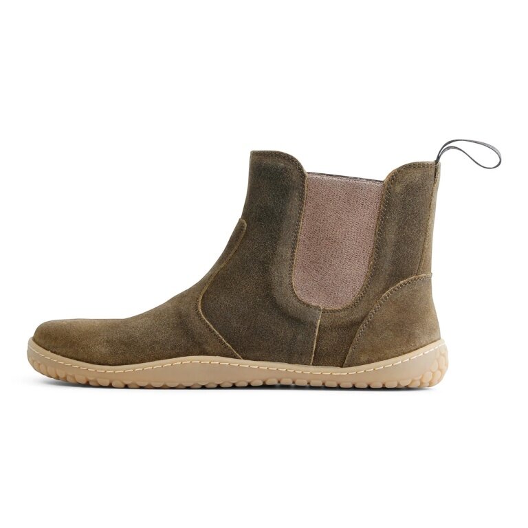 Grand Step Shoes Barfussschuhe Kim Barefoot Chelsea Skórzane - oliwkowe
