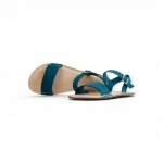 Grand Step Shoes Sandały Fira Barfoot Nubuleder petrolblue Damskie
