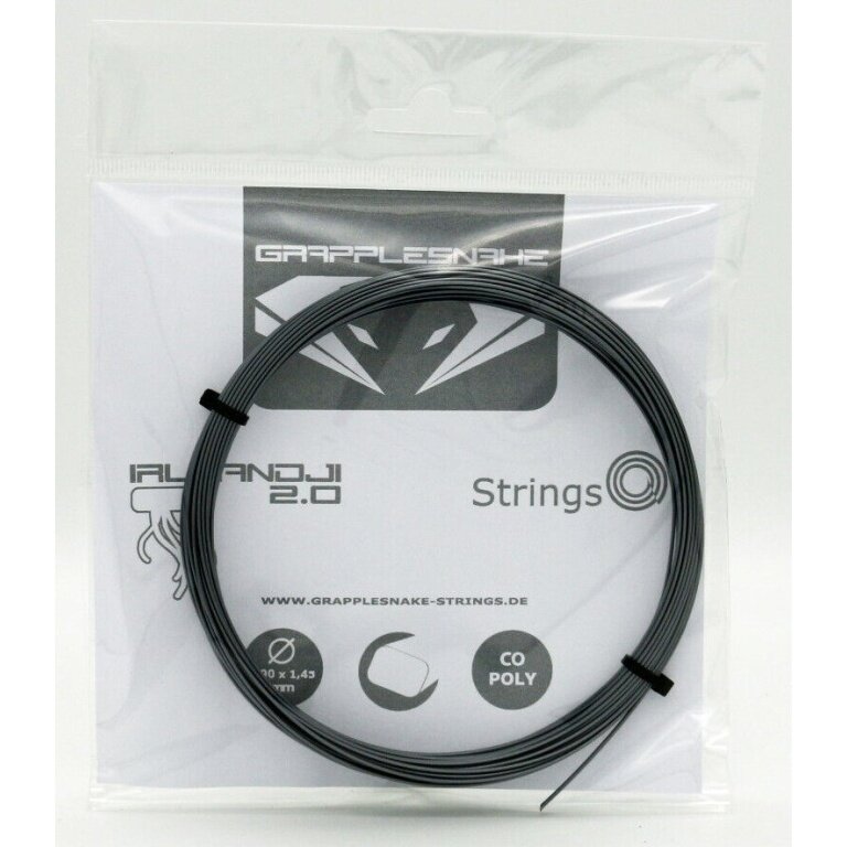 Grapplesnake Tenisowa struna Irukandji (Trwałość+Spin) szara 12m Zestaw