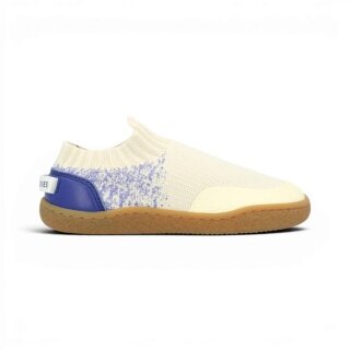 Groundies Buty Barfussschuhe Sneaker Nara (materiał dzianinowy, Zero Drop, anatomiczna przestrzeń na palce) piasek/niebieski dziecięce