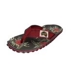 Gumbies klapki Original Flip Flops Hibiscus szary/czerwony męskie