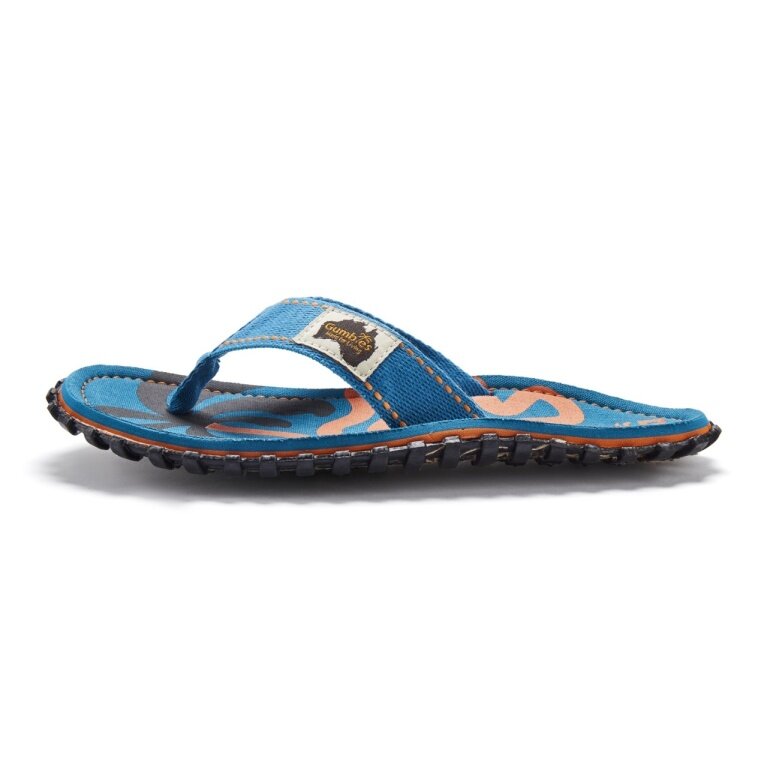 Gumbies klapki oryginalne Flip Flops Niebieski Palmetto niebieskie