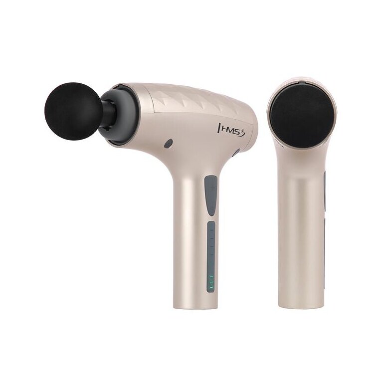 HMS Pistolet do masażu z 4 końcówkami (głęboko działający masaż wibracyjny) złoty