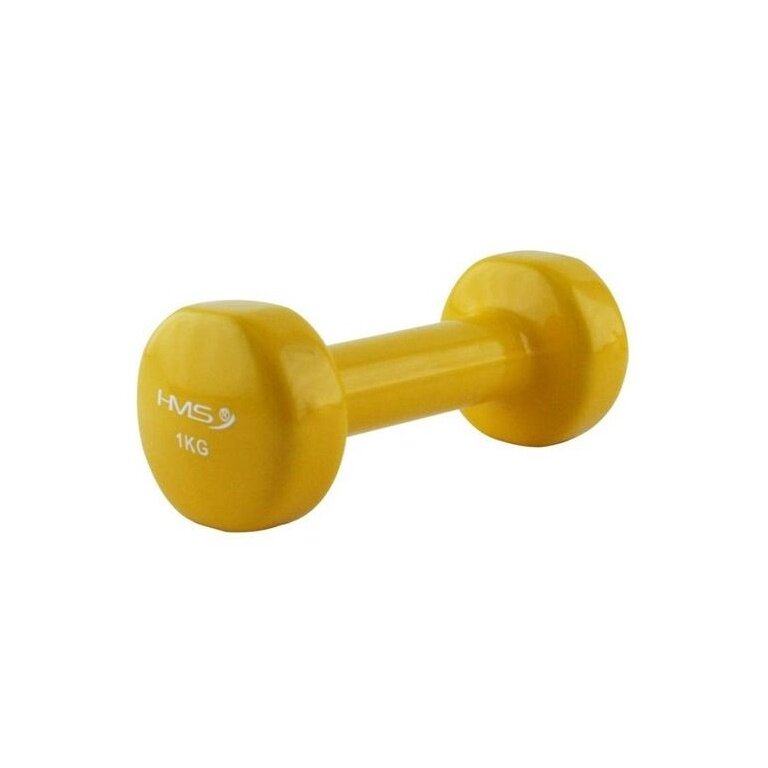 HMS Fitness Hantla 17023 (Żeliwna z powłoką winylową) 1kg żółta - 1 sztuka