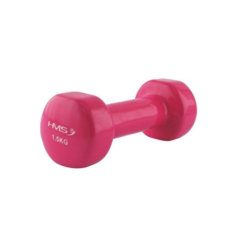HMS Fitness 17023 Hantla z żeliwa z powłoką winylową 1,5 kg różowa - 1 sztuka