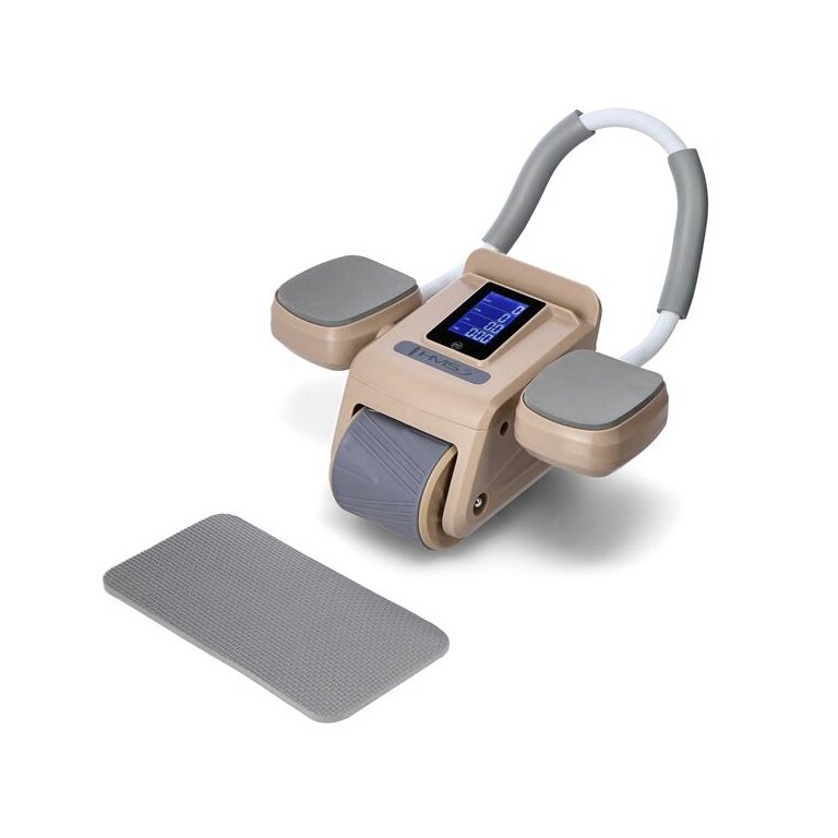 HMS Rower do treningu mięśni brzucha ABS KA08 (z wyświetlaczem LCD) - brązowy