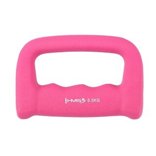 HMS Fitness Hantla CK05 (z pierścieniem) z żeliwa z powłoką neoprenową - 0,5 kg różowa - 1 sztuka