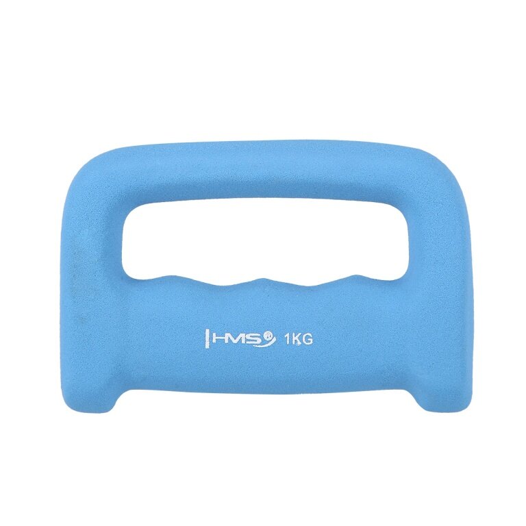 HMS Fitness Hantla CK10 (z pierścieniem) z żeliwa z powłoką neoprenową - 1,0 kg jasnoniebieska - 1 sztuka