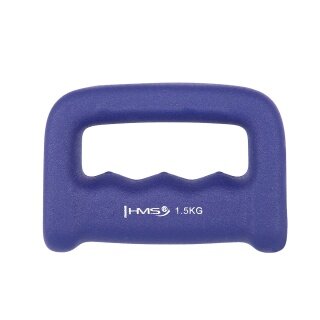 HMS Fitness uchwyt hantli CK15 (z pierścieniem) z żeliwa z powłoką neoprenową - 1,5 kg ciemnoniebieski - 1 sztuka